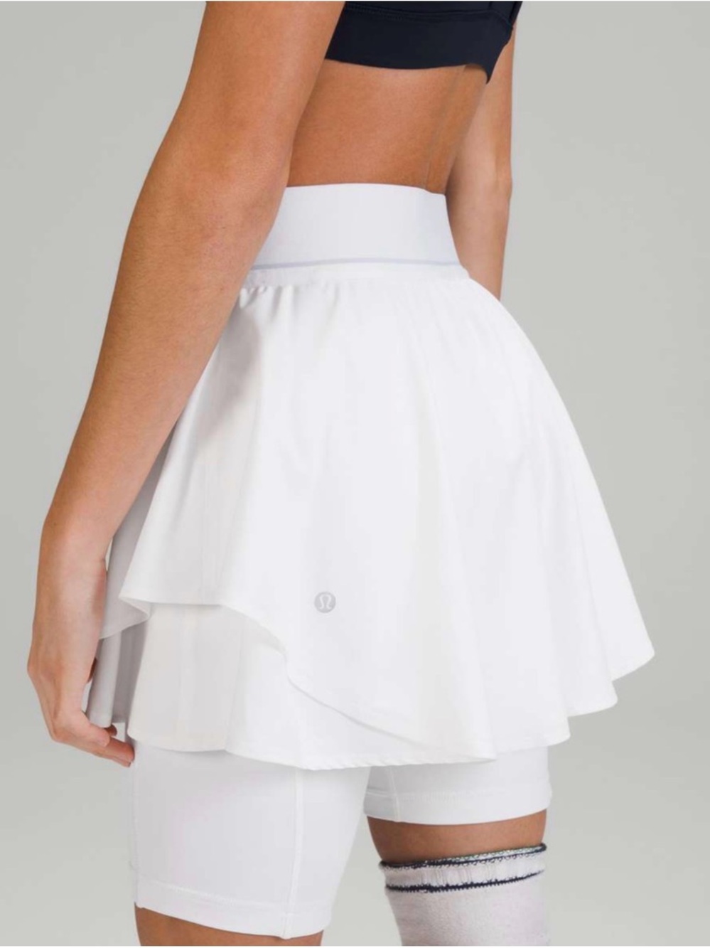 lululemon athletica White Layered Skater Skirt with Built-In Shorts
